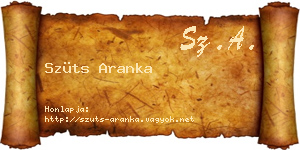 Szüts Aranka névjegykártya